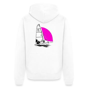RS 500 Sailing dinghy regatta sailing sailing coloured - Unisex Premium Organic Zip Hoodie - white - Back - Thijin (182cm)