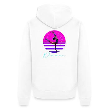 Dance - Unisex Premium Bio Zip Hoodie - Weiß - Hinten - Thijin (182cm)