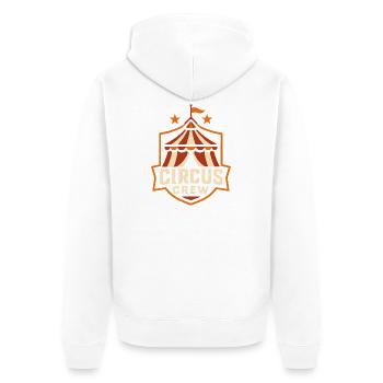 Circus Crew Funny Children's Circus - Unisex Premium Organic Zip Hoodie - white - Back - Thijin (182cm)