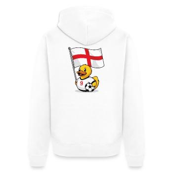 Maillot de football anglais pour les fans - Veste à capuche bio Premium Unisexe - blanc - Dos - Thijin (182cm)