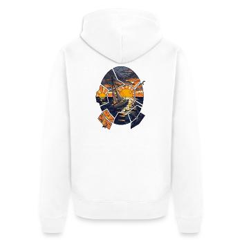 Sailboat at sunset - Unisex Premium Organic Zip Hoodie - white - Back - Thijin (182cm)