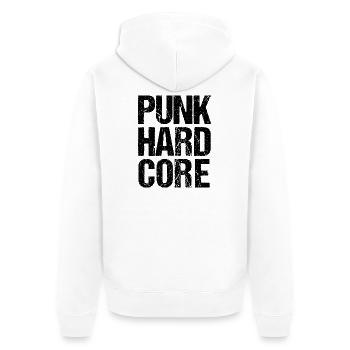 Punk HardCore - Unisex Premium Organic Zip Hoodie - white - Back - Thijin (182cm)