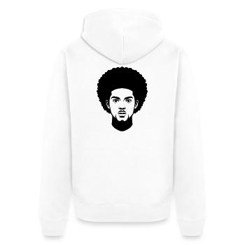 Afro man - Unisex Premium Organic Zip Hoodie - white - Back - Thijin (182cm)