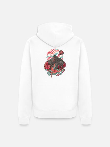 Gebirge - Unisex Premium Bio Zip Hoodie - Weiß