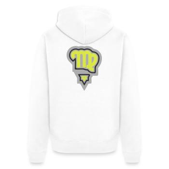 Tierkreis, Stammes-Virgo und Erde - Unisex Premium Bio Zip Hoodie - Weiß - Hinten - Thijin (182cm)