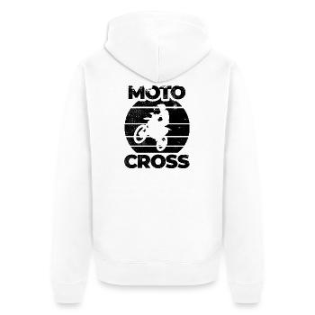 Fun motocross - Unisex Premium Organic Zip Hoodie - white - Back - Thijin (182cm)