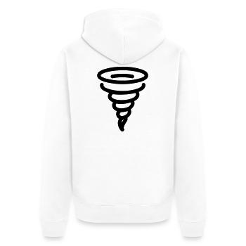 tornade - Veste à capuche bio Premium Unisexe - blanc - Dos - Thijin (182cm)
