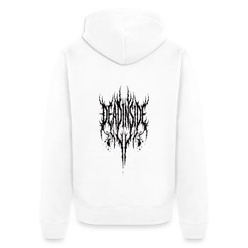 Botanische Schattentinte - Unisex Premium Bio Zip Hoodie - Weiß - Hinten - Thijin (182cm)