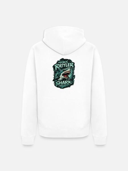 Toxischer Hai - Unisex Premium Bio Zip Hoodie - Weiß