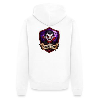 Spukzeit Vampir Cartoon - Unisex Premium Bio Zip Hoodie - Weiß - Hinten - Thijin (182cm)