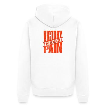 Victoire - Veste à capuche bio Premium Unisexe - blanc - Dos - Thijin (182cm)