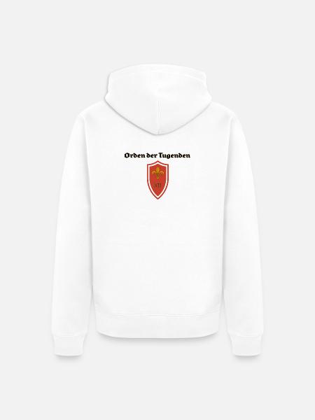 Orden der Tugenden Schild - Unisex Premium Bio Zip Hoodie - Weiß