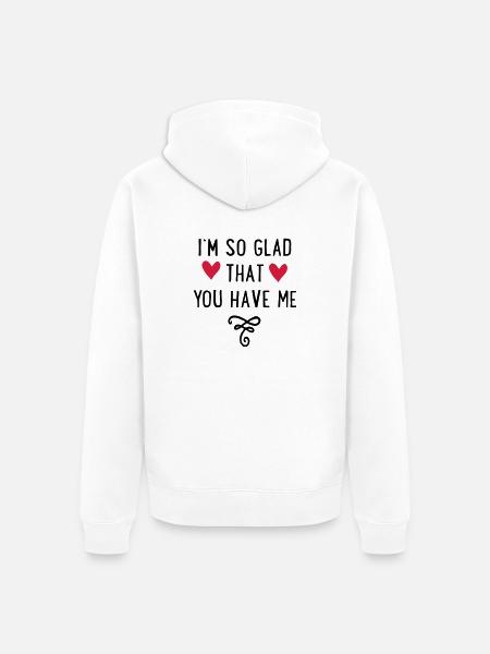 in love - Unisex Premium Organic Zip Hoodie - white