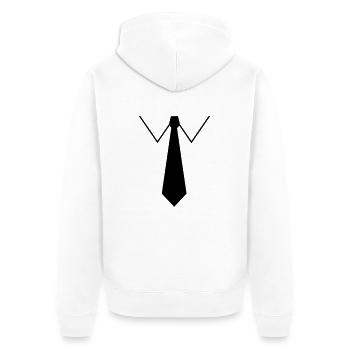 Karneval - Unisex Premium Bio Zip Hoodie - Weiß - Hinten - Thijin (182cm)