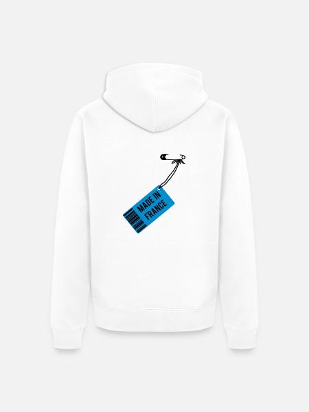 Made in France - Unisex Premium Organic Zip Hoodie - white