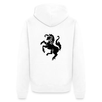 Twente vlag - Unisex Premium Organic Zip Hoodie - white - Back - Thijin (182cm)
