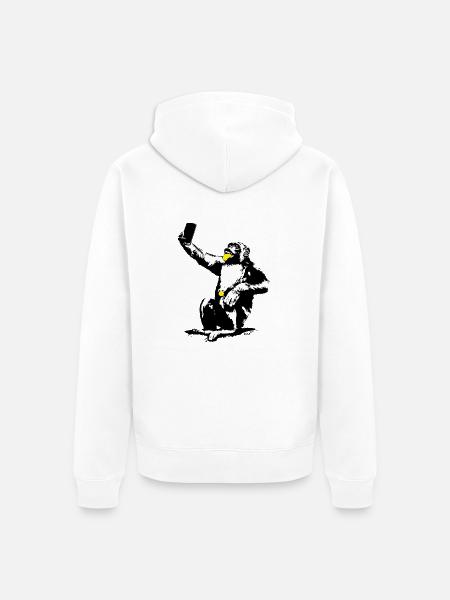 INOLA-SELFIE-04 - Unisex Premium Bio Zip Hoodie - Weiß
