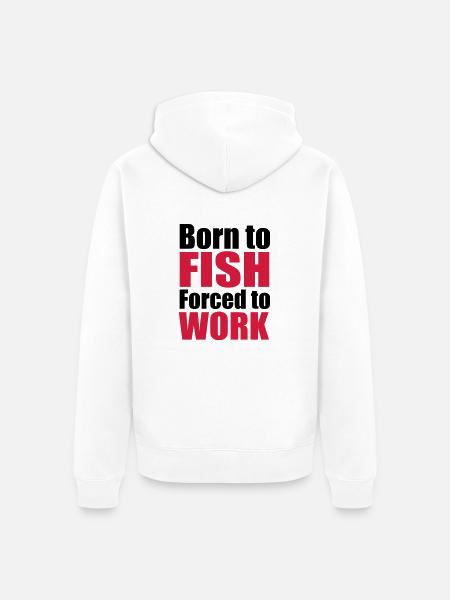 fish - Unisex Premium Organic Zip Hoodie - white