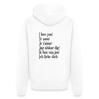 I Love you - Veste à capuche bio Premium Unisexe - blanc - Dos - Thijin (182cm)