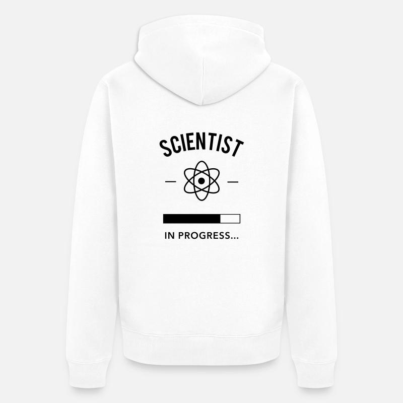 Scientist in progress - Veste à capuche bio Premium Unisexe - blanc