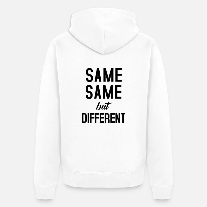 Same Same - Unisex Premium Bio Zip Hoodie - Weiß