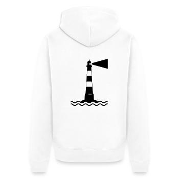 Mer de vagues phare maritime des côtes de la mer - Veste à capuche bio Premium Unisexe - blanc - Dos - Thijin (182cm)