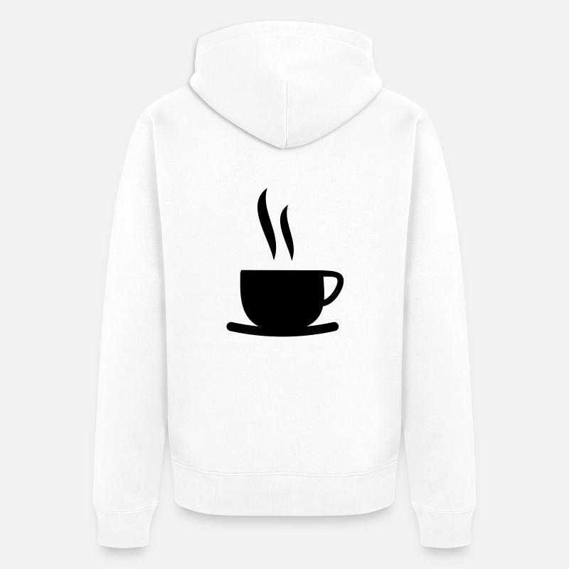 kaffee_symbol_pp1 - Veste à capuche bio Premium Unisexe - blanc