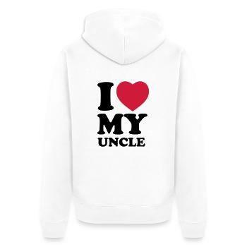 I love my uncle - Veste à capuche bio Premium Unisexe - blanc - Dos - Thijin (182cm)