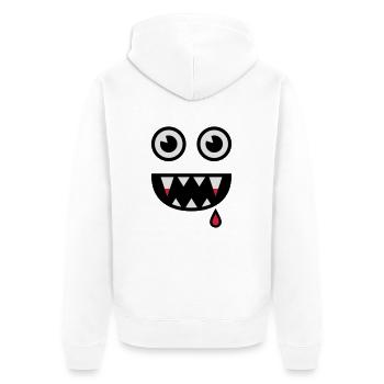Little Vampire / Little Vampire - Unisex Premium Organic Zip Hoodie - white - Back - Thijin (182cm)
