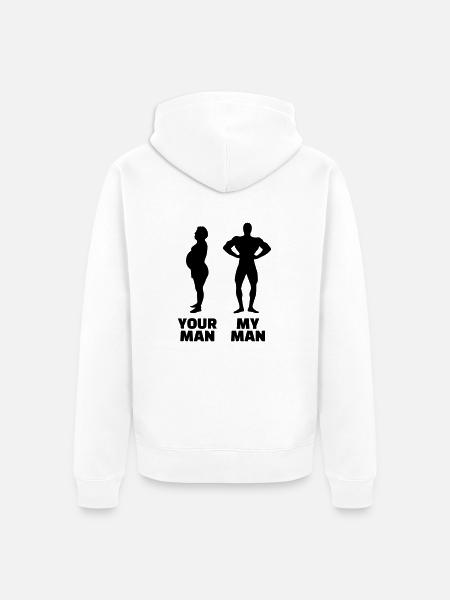 Ehemann - Unisex Premium Bio Zip Hoodie - Weiß