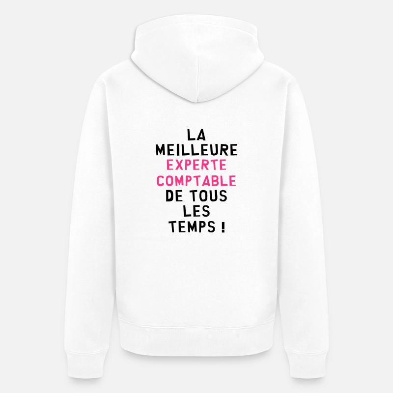 Expert Comptable / Comptabilité / Comptable / - Veste à capuche bio Premium Unisexe - blanc