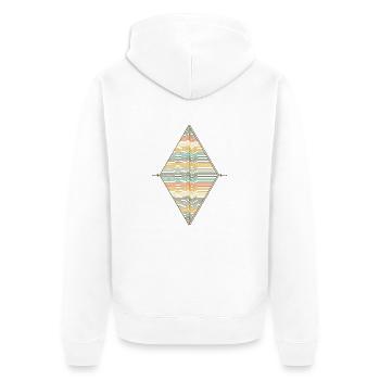 Rétro - Veste à capuche bio Premium Unisexe - blanc - Dos - Thijin (182cm)