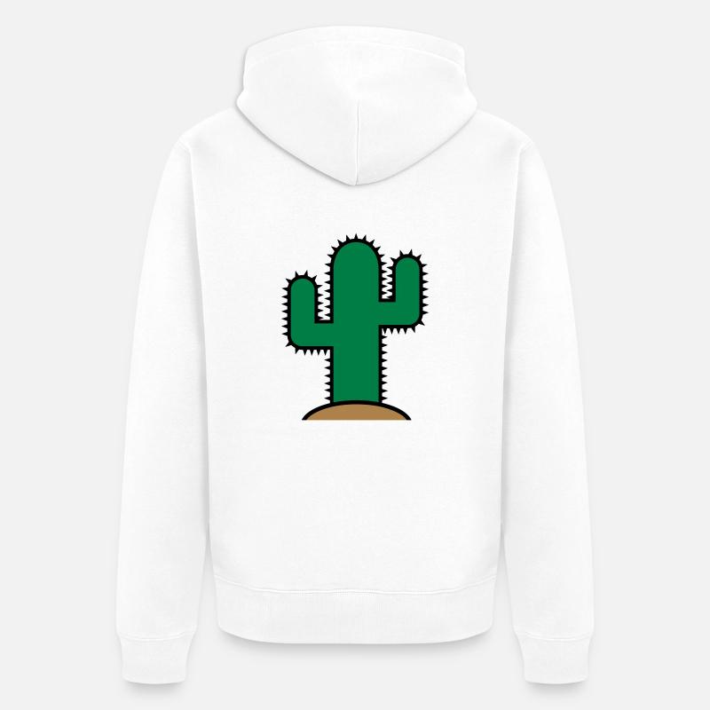 Cactus - Veste à capuche bio Premium Unisexe - blanc