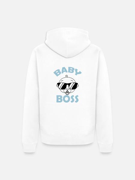 bébé boss - Veste à capuche bio Premium Unisexe - blanc