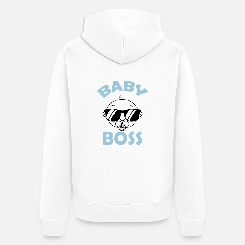 bébé boss - Veste à capuche bio Premium Unisexe - blanc