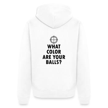 Paintball Airsoft - Unisex Premium Organic Zip Hoodie - white - Back - Thijin (182cm)