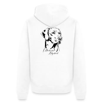 RHODESIAN RIDGEBACK RR Dog portrait Wilsigns - Unisex Premium Organic Zip Hoodie - white - Back - Thijin (182cm)
