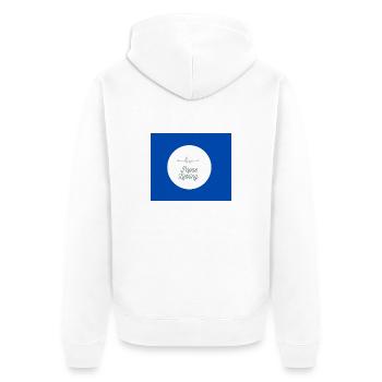 Papas Liebling - Unisex Premium Bio Zip Hoodie - Weiß - Hinten - Thijin (182cm)