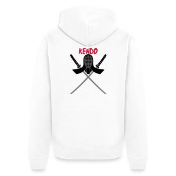 KENDO - Veste à capuche bio Premium Unisexe - blanc - Dos - Thijin (182cm)