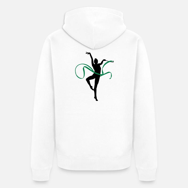 Rhythmic gymnastics - Veste à capuche bio Premium Unisexe - blanc