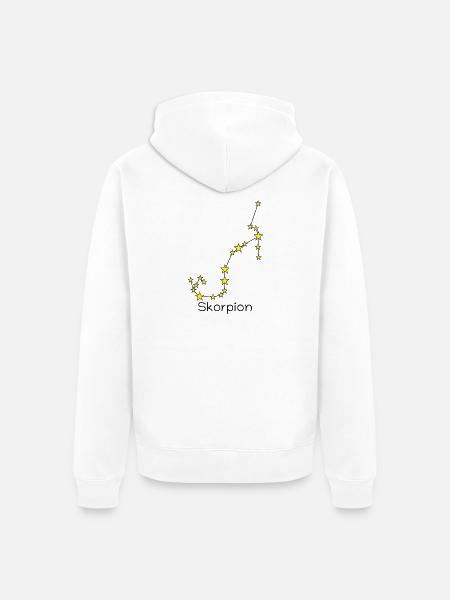 Sternzeichen Skorpion - Unisex Premium Bio Zip Hoodie - Weiß