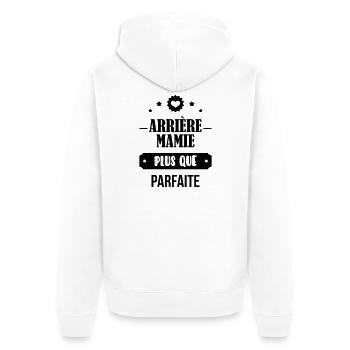 Großmütter / Oma / Mami / Großmutter / Mamy - Unisex Premium Bio Zip Hoodie - Weiß - Hinten - Thijin (182cm)