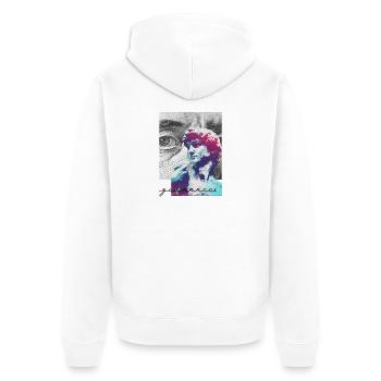 David Pop Art Color Game - Unisex Premium Organic Zip Hoodie - white - Back - Thijin (182cm)