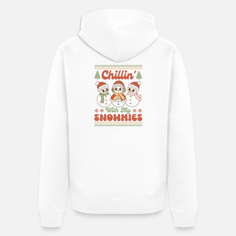 Pull de Noël moche - Veste à capuche bio Premium Unisexe - blanc