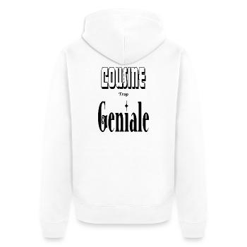 Cousine Trop Géniale - Veste à capuche bio Premium Unisexe - blanc - Dos - Thijin (182cm)