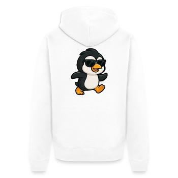 Cool pingouin lunettes de soleil été jogging course à pied - Veste à capuche bio Premium Unisexe - blanc - Dos - Thijin (182cm)