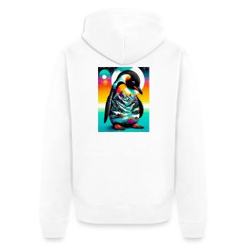 pingouin - Veste à capuche bio Premium Unisexe - blanc - Dos - Thijin (182cm)