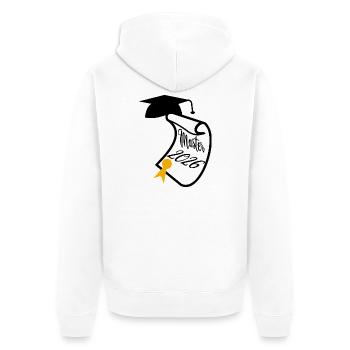 Master 2026 - Unisex Premium Bio Zip Hoodie - Weiß - Hinten - Thijin (182cm)