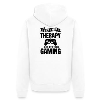 Je n’ai pas besoin de thérapie, j’ai juste besoin de jeux vidéo - Veste à capuche bio Premium Unisexe - blanc - Dos - Thijin (182cm)