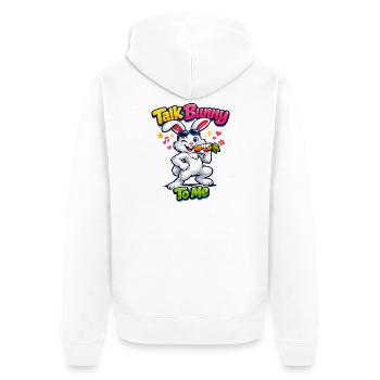 Jardin de Pâques Printemps Été Bunny Bunny - Veste à capuche bio Premium Unisexe - blanc - Dos - Thijin (182cm)